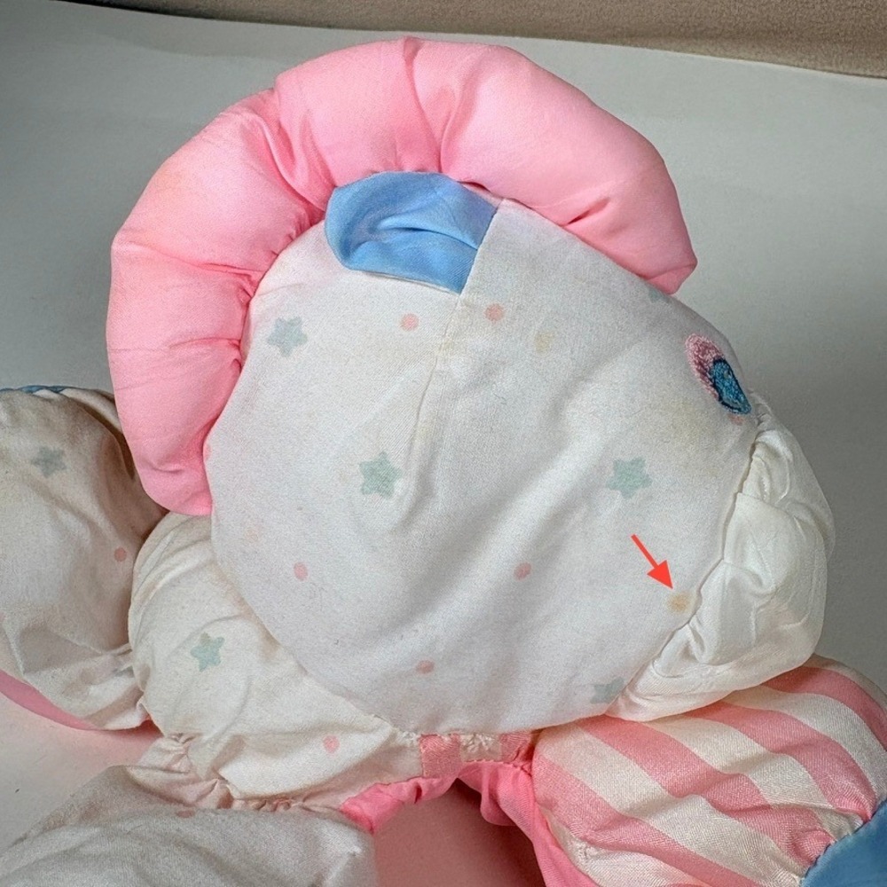 Vintage 1991 Fisher Price Puffalump HORSE Pony PINK Striped Plush Toy - Picture 7 of 11